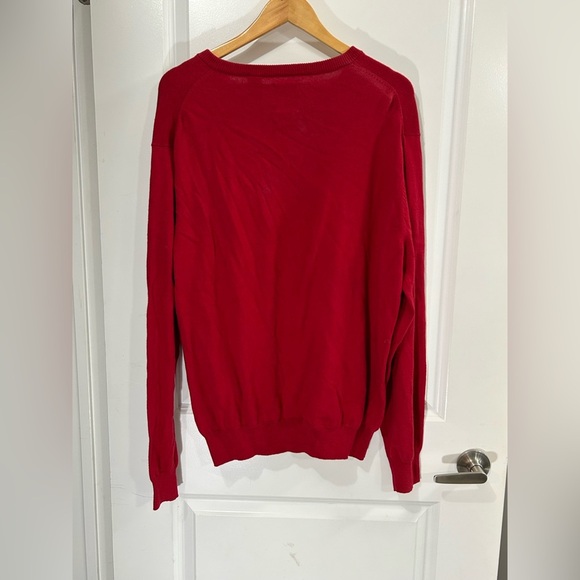 NWT Chaps Cotton Cashmere Sweater Pullover Red Regular Fit Men's XL - Picture 5 of 8